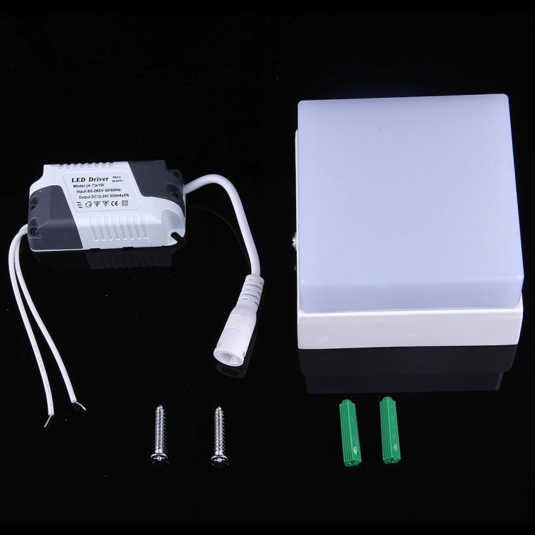 6W Square Warm White LED Ceiling Panel Light , 30 LEDs 450-480 LM 3500K Flat Light, AC 85-265V