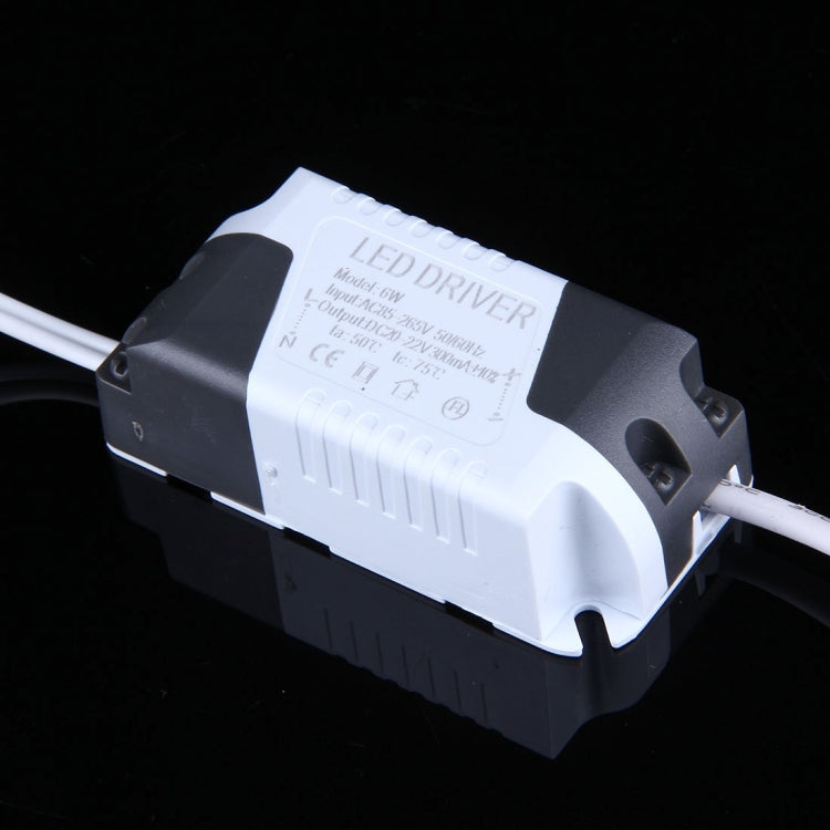 6W Round White Light LED Ceiling Panel Light, 30 LEDs 450-480 LM 6500K Flat Light, AC 85-265V