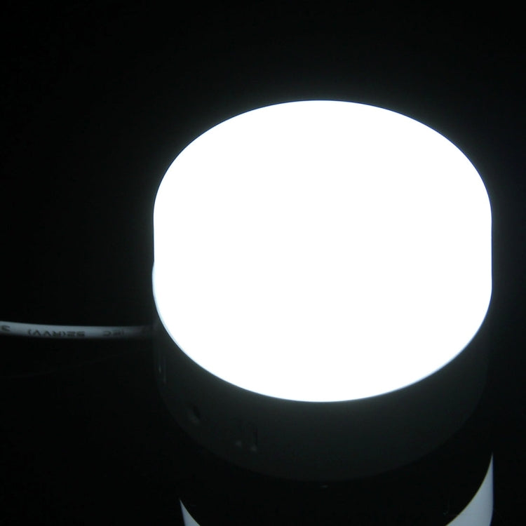6W Round White Light LED Ceiling Panel Light, 30 LEDs 450-480 LM 6500K Flat Light, AC 85-265V