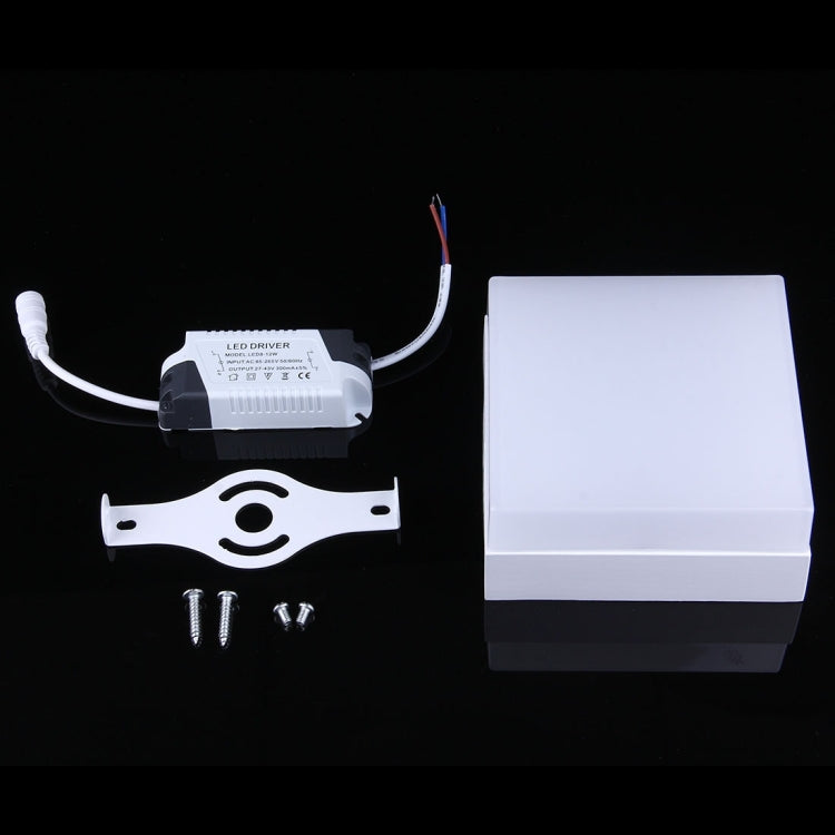 12W Square Warm White LED Ceiling Panel Light , 900-960 LM 3000K Flat Light, AC 85-265V