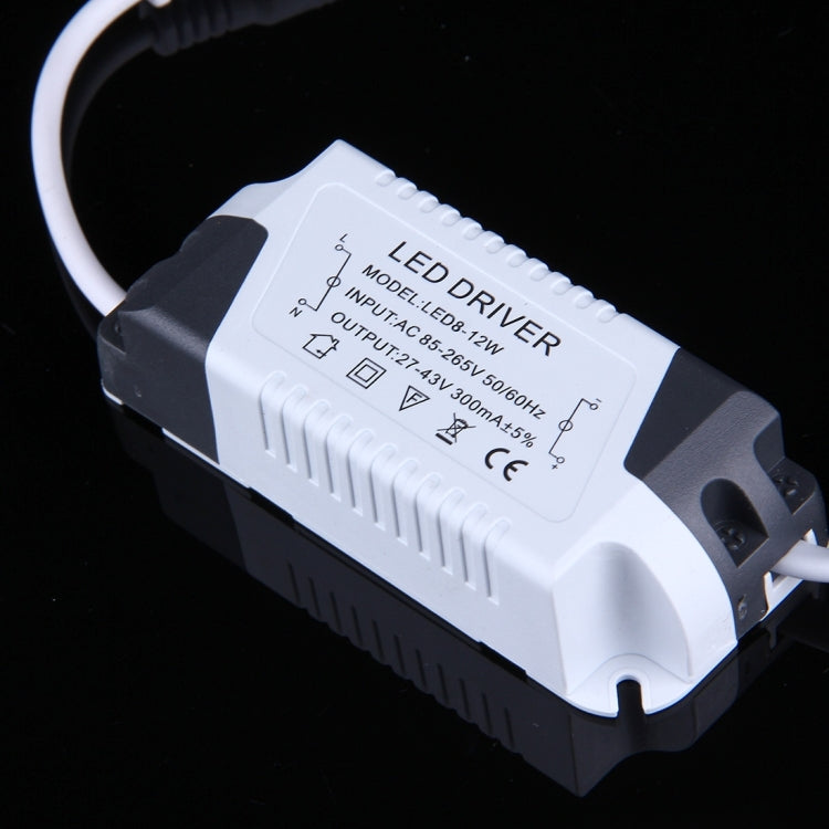 12W Round White Light LED Ceiling Panel Light , 900-960 LM 6500K Flat Light, AC 85-265V