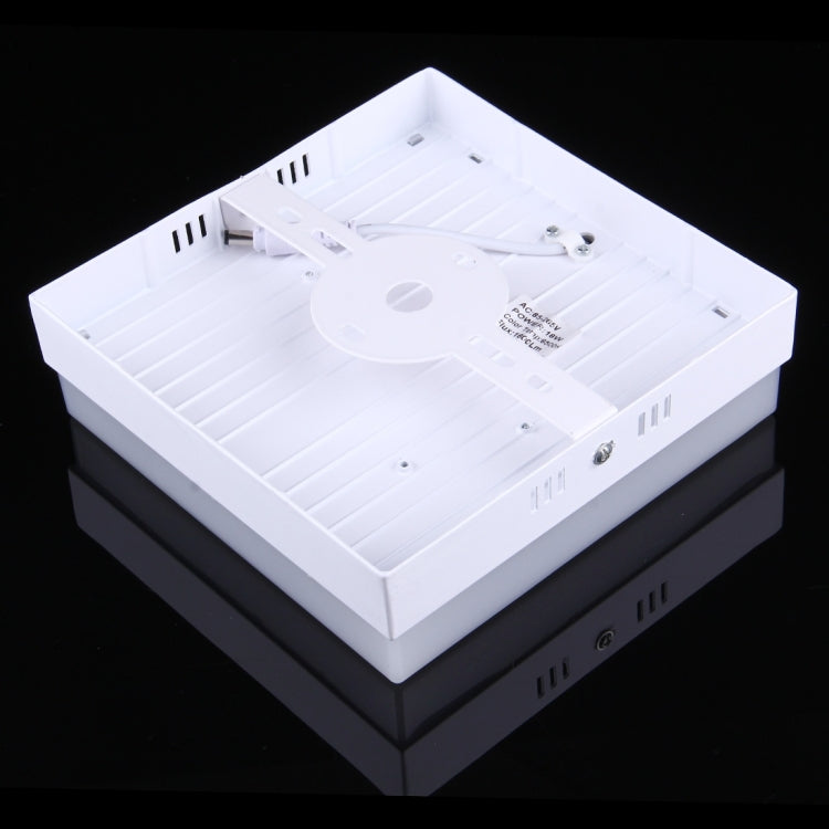 18W Square White Light LED Ceiling Panel Light , 1600 LM 6500K Flat Light, AC 85-265V