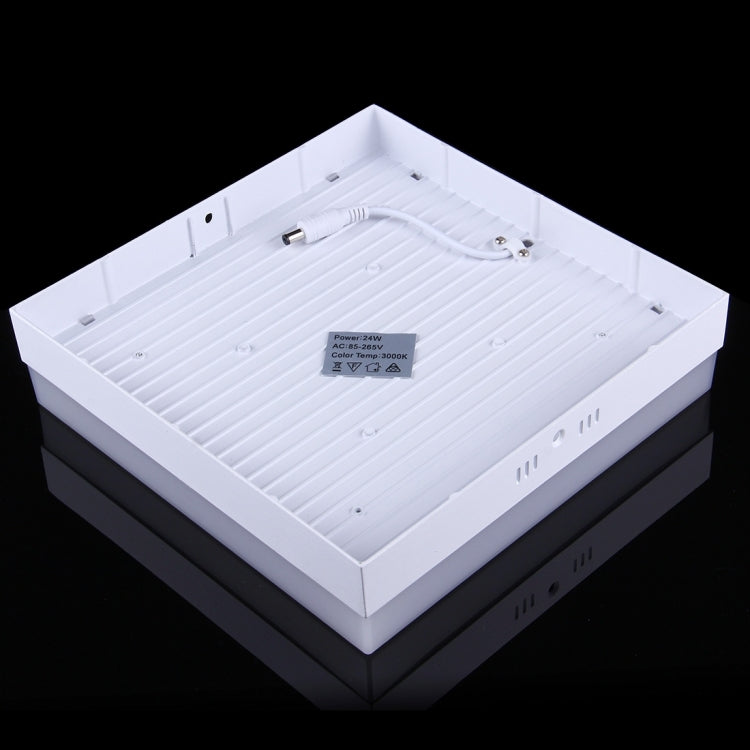 24W Square Warm White LED Ceiling Panel Light , 1800-1920 LM 3000K Flat Light, AC 85-265V