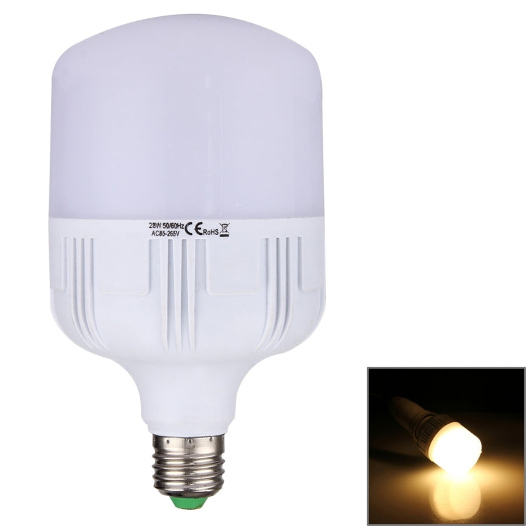 E27 28W SMD 2835 White Light LED Flat Bulb Light, 64 LEDs 2500 LM Energy Saving Waterproof Dust