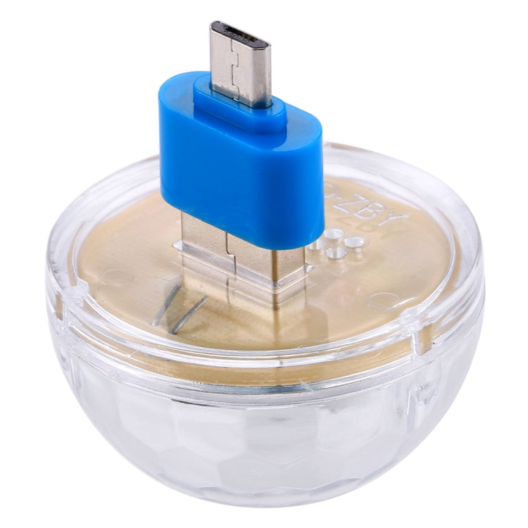 3W USB RGB Magic Ball LED Stage Lamp with Micro USB Adapter, 4 LEDs Mini LED Music Sound Control KTV DJ Disco Light Effect Light(Transparent)