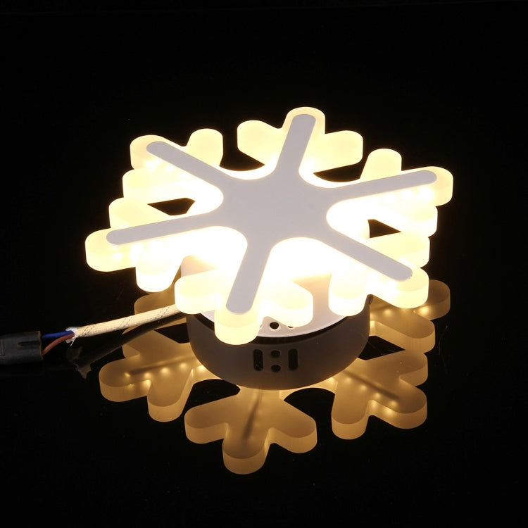 17W 3D Snowflake LED SMD-2835 Acrylic Wall Light, Decoration Light, Size: 20x20cm, AC 180-260V(Warm White)