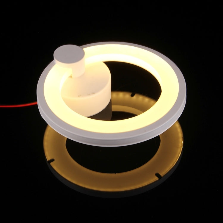 12W 3D Annulus LED SMD-2835 Acrylic Wall Light, Decoration Light, Size: 20x19cm, AC 180-265V(Warm White)