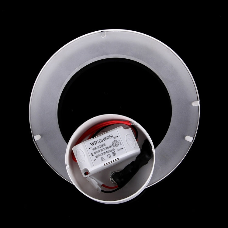 12W 3D Annulus LED SMD-2835 Acrylic Wall Light, Decoration Light, Size: 20x19cm, AC 180-265V(Warm White)