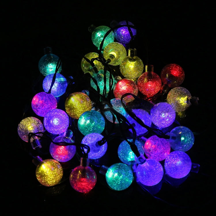 5m 240-360LM Bubble Ball String Lights, Solar Panel 30 LED with 2m Extended Cable