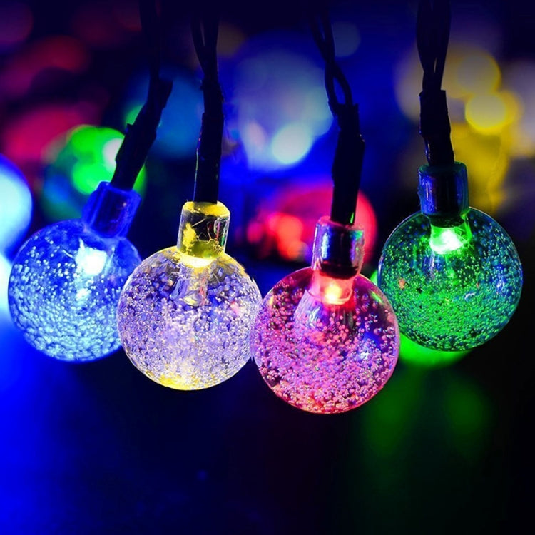 5m 240-360LM Bubble Ball String Lights, Solar Panel 30 LED with 2m Extended Cable