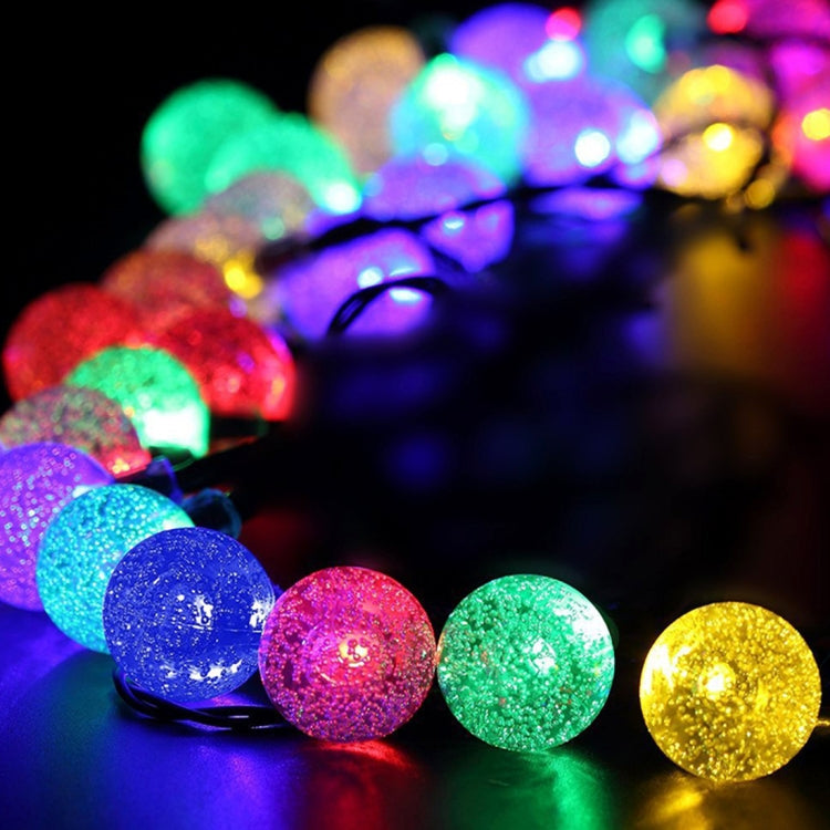 5m 240-360LM Bubble Ball String Lights, Solar Panel 30 LED with 2m Extended Cable