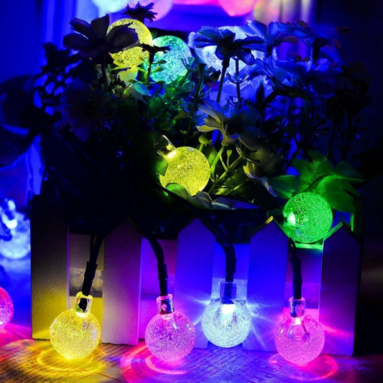 5m 240-360LM Bubble Ball String Lights, Solar Panel 30 LED with 2m Extended Cable