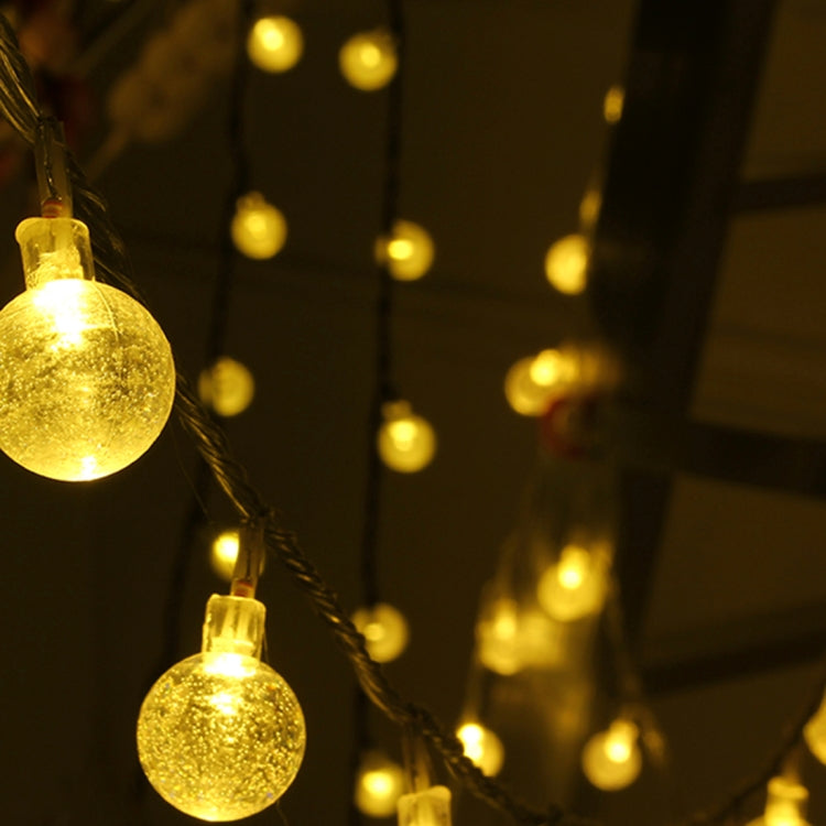 5m 240-360LM Bubble Ball String Lights, Solar Panel 30 LED with 2m Extended Cable