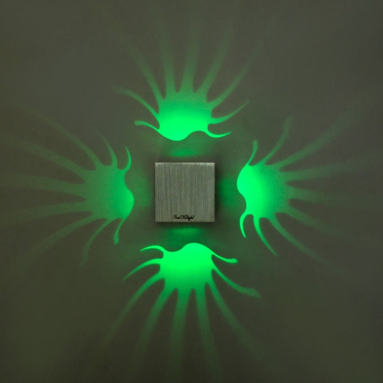 1W Phoenix Tail Aluminum LED Wall Light, 1 LED 80 LM Decoration Light, Size: 8 x 8 x 8cm, AC 85-265V