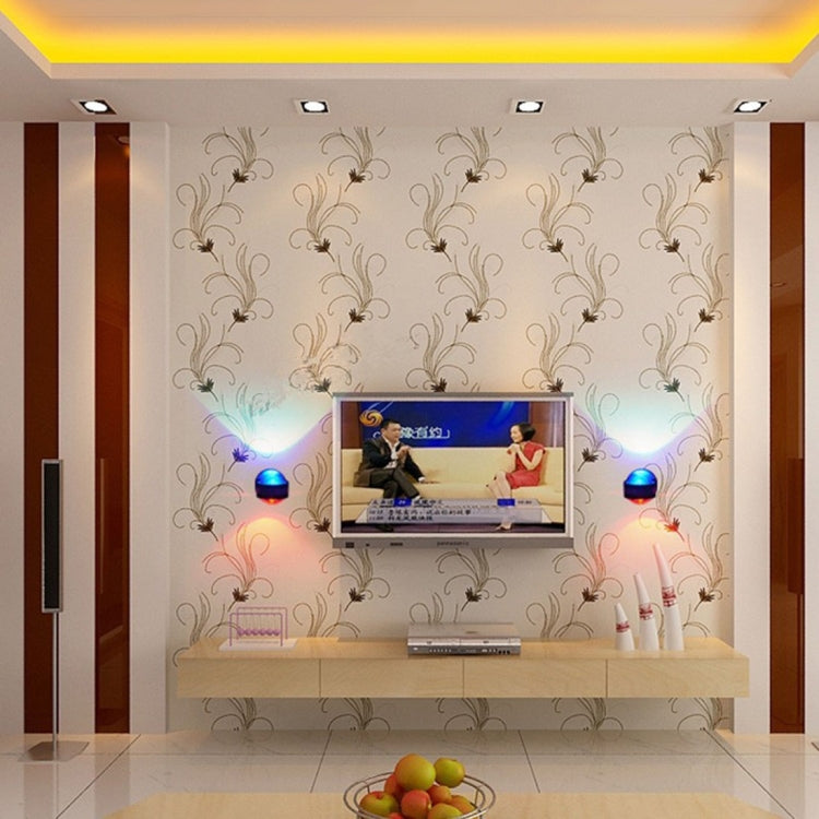 2W Double Sided Crystal Aluminum Blue Light LED Wall Light, 2 LEDs 160 LM Decoration Light, Size: 8 x 8 x 10cm, AC 85-265V