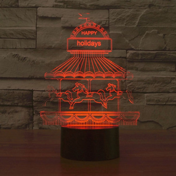 Amusement Park Style 3D Touch Switch Control LED Light , 7 Color Discoloration Creative Visual Stereo Lamp Desk Lamp Night Light