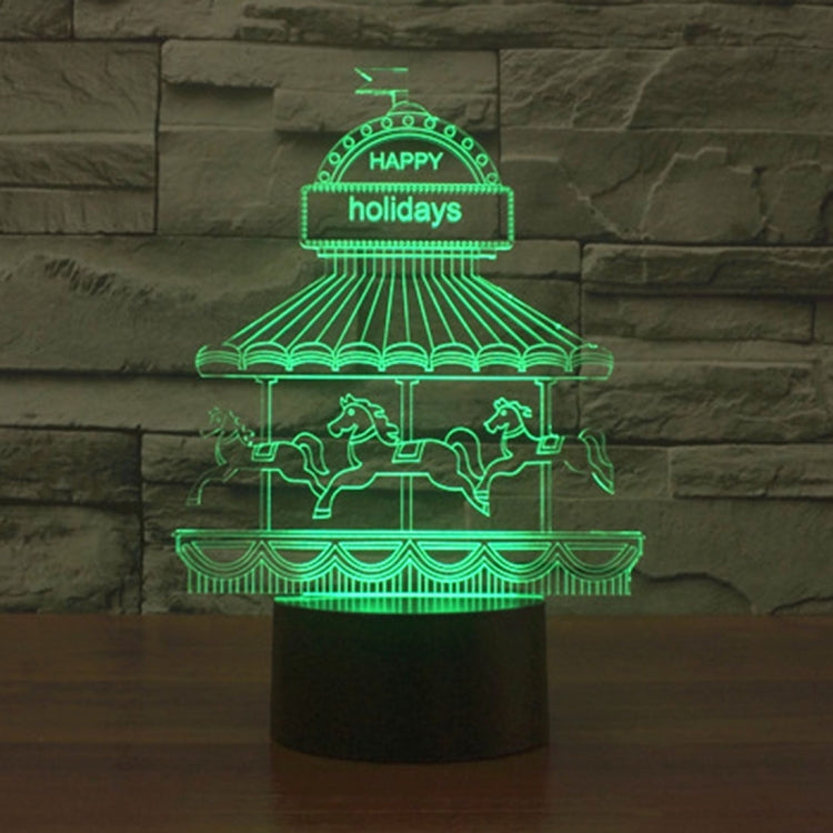 Amusement Park Style 3D Touch Switch Control LED Light , 7 Color Discoloration Creative Visual Stereo Lamp Desk Lamp Night Light