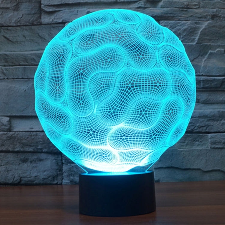 Brain Style 3D Touch Switch Control LED Light , 7 Color Discoloration Creative Visual Stereo Lamp Desk Lamp Night Light