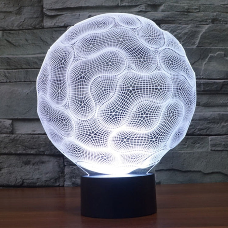 Brain Style 3D Touch Switch Control LED Light , 7 Color Discoloration Creative Visual Stereo Lamp Desk Lamp Night Light