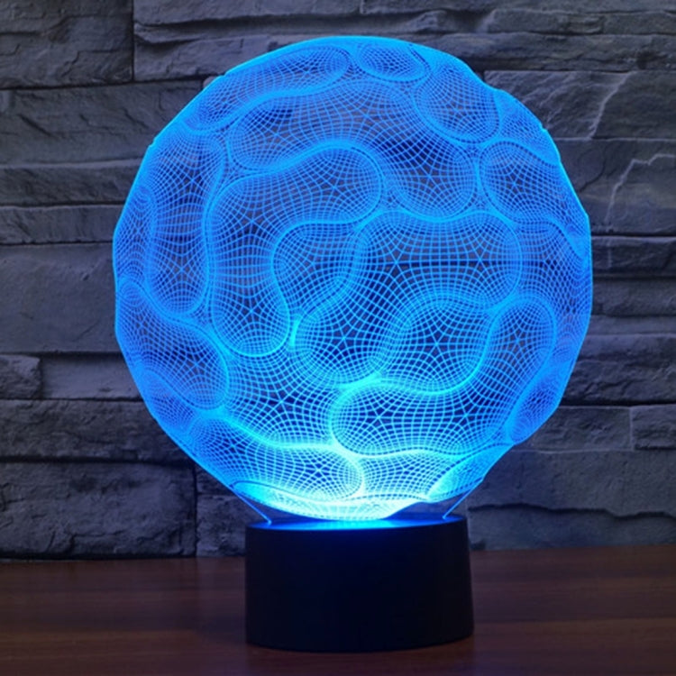 Brain Style 3D Touch Switch Control LED Light , 7 Color Discoloration Creative Visual Stereo Lamp Desk Lamp Night Light
