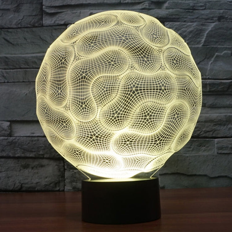 Brain Style 3D Touch Switch Control LED Light , 7 Color Discoloration Creative Visual Stereo Lamp Desk Lamp Night Light