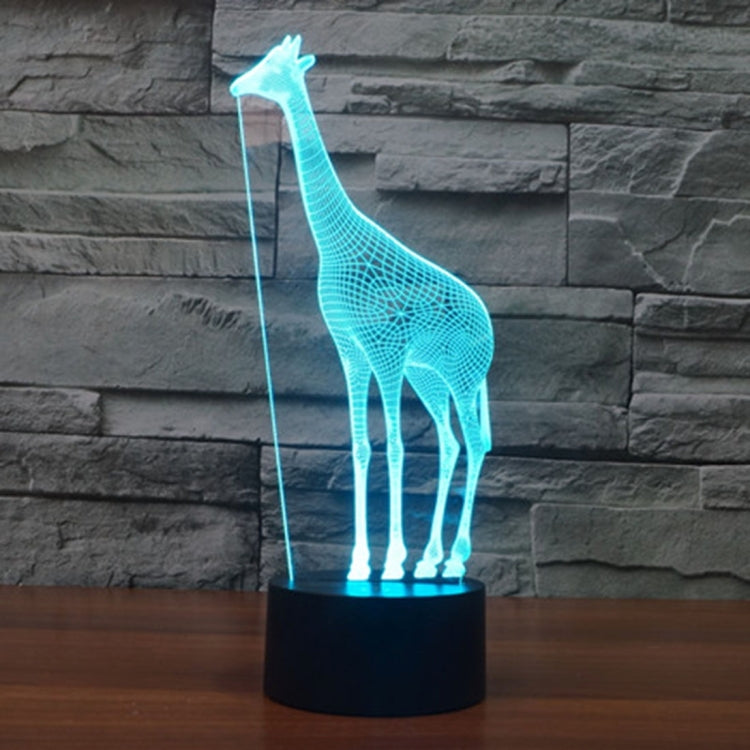 Giraffe Style 3D Touch Switch Control LED Light , 7 Color Discoloration Creative Visual Stereo Lamp Desk Lamp Night Light