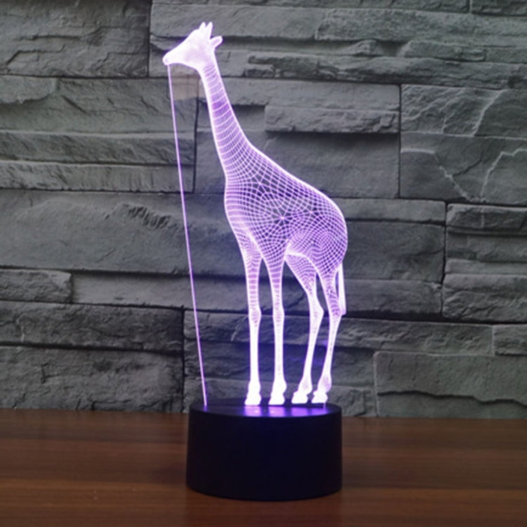 Giraffe Style 3D Touch Switch Control LED Light , 7 Color Discoloration Creative Visual Stereo Lamp Desk Lamp Night Light