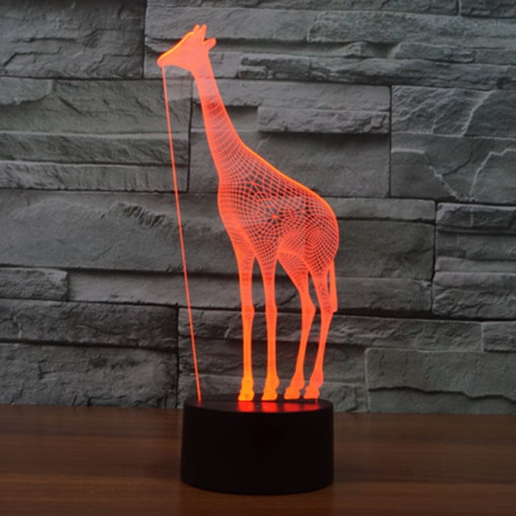 Giraffe Style 3D Touch Switch Control LED Light , 7 Color Discoloration Creative Visual Stereo Lamp Desk Lamp Night Light