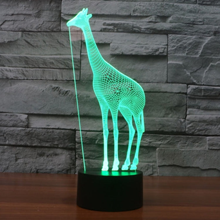 Giraffe Style 3D Touch Switch Control LED Light , 7 Color Discoloration Creative Visual Stereo Lamp Desk Lamp Night Light