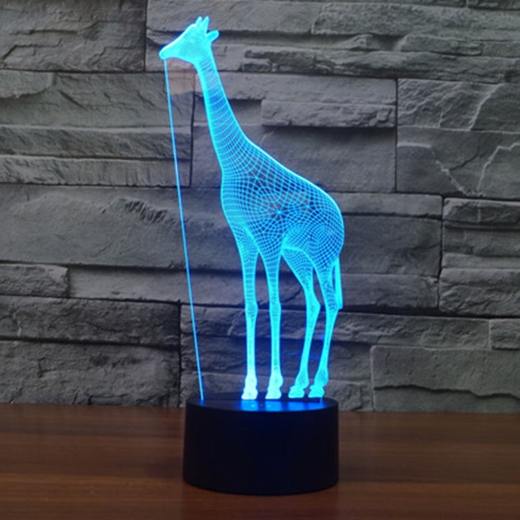 Giraffe Style 3D Touch Switch Control LED Light , 7 Color Discoloration Creative Visual Stereo Lamp Desk Lamp Night Light