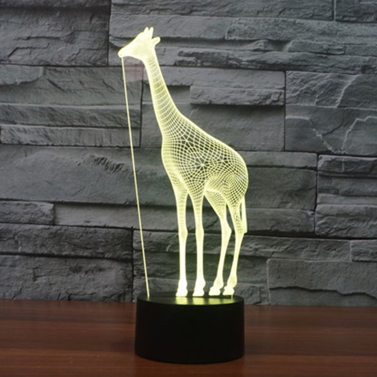 Giraffe Style 3D Touch Switch Control LED Light , 7 Color Discoloration Creative Visual Stereo Lamp Desk Lamp Night Light