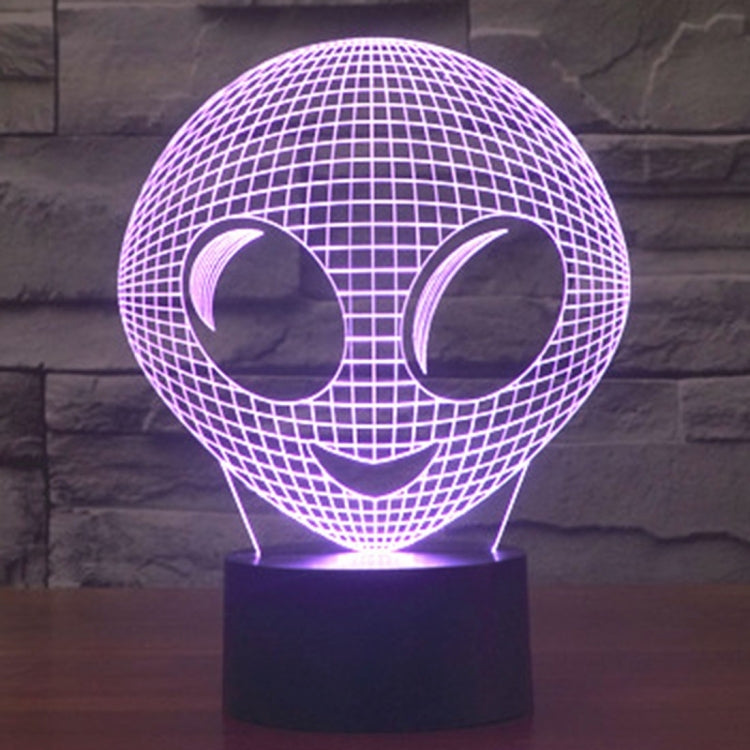 Alien Style 3D Touch Switch Control LED Light , 7 Color Discoloration Creative Visual Stereo Lamp Desk Lamp Night Light