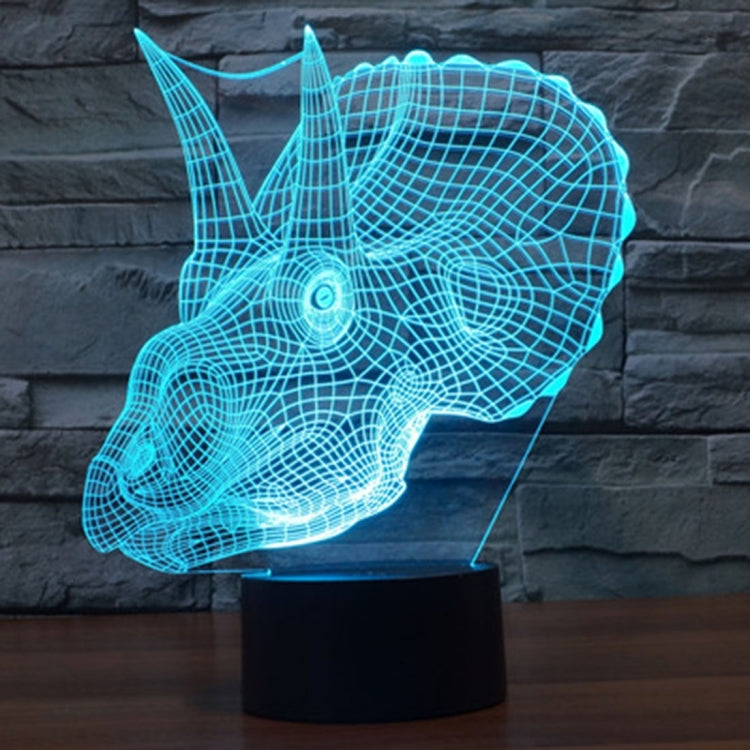 Dinosaur Style 3D Touch Switch Control LED Light , 7 Color Discoloration Creative Visual Stereo Lamp Desk Lamp Night Light