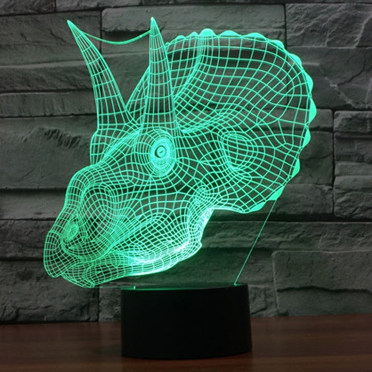 Dinosaur Style 3D Touch Switch Control LED Light , 7 Color Discoloration Creative Visual Stereo Lamp Desk Lamp Night Light