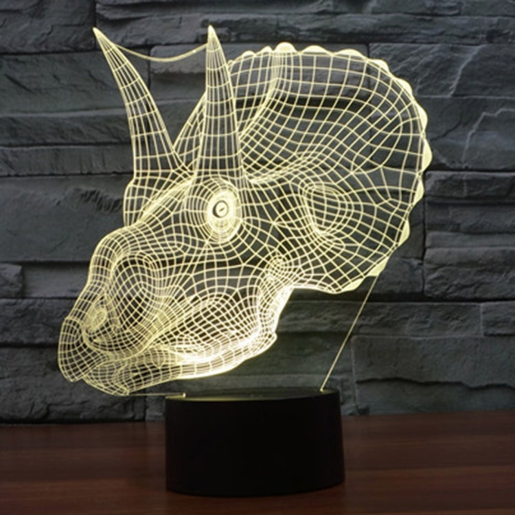 Dinosaur Style 3D Touch Switch Control LED Light , 7 Color Discoloration Creative Visual Stereo Lamp Desk Lamp Night Light