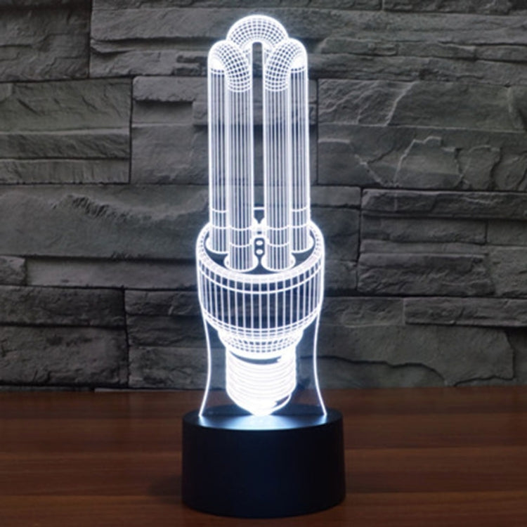 Energy-saving Lamp Style 3D Touch Switch Control LED Light , 7 Color Discoloration Creative Visual Stereo Lamp Desk Lamp Night Light