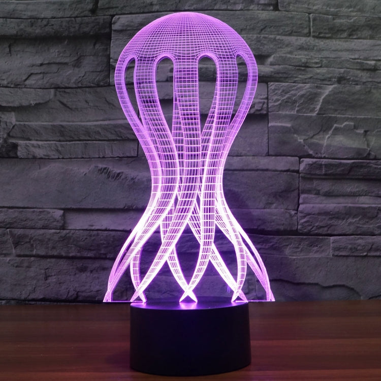 Acaleph Style 3D Touch Switch Control LED Light , 7 Color Discoloration Creative Visual Stereo Lamp Desk Lamp Night Light