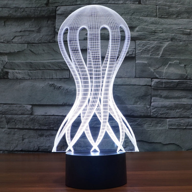 Acaleph Style 3D Touch Switch Control LED Light , 7 Color Discoloration Creative Visual Stereo Lamp Desk Lamp Night Light