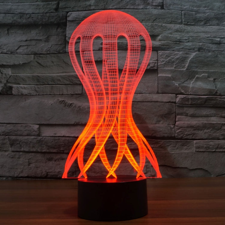 Acaleph Style 3D Touch Switch Control LED Light , 7 Color Discoloration Creative Visual Stereo Lamp Desk Lamp Night Light