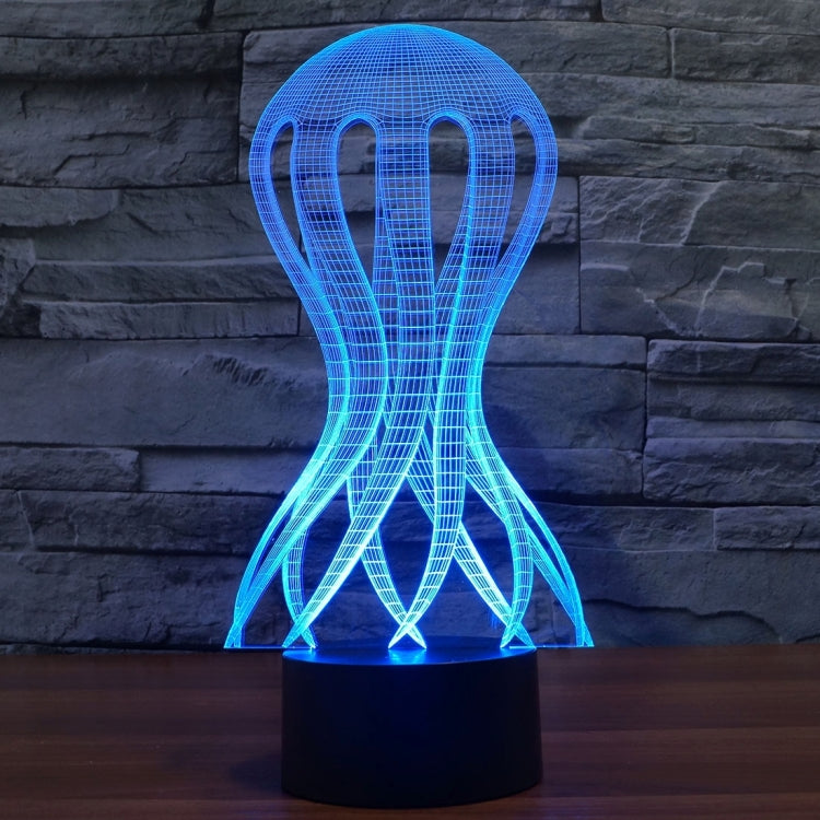 Acaleph Style 3D Touch Switch Control LED Light , 7 Color Discoloration Creative Visual Stereo Lamp Desk Lamp Night Light