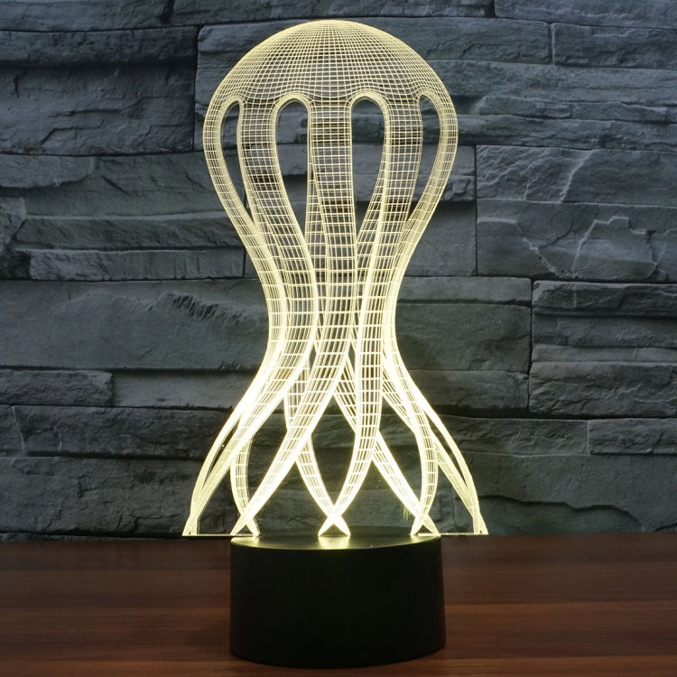 Acaleph Style 3D Touch Switch Control LED Light , 7 Color Discoloration Creative Visual Stereo Lamp Desk Lamp Night Light