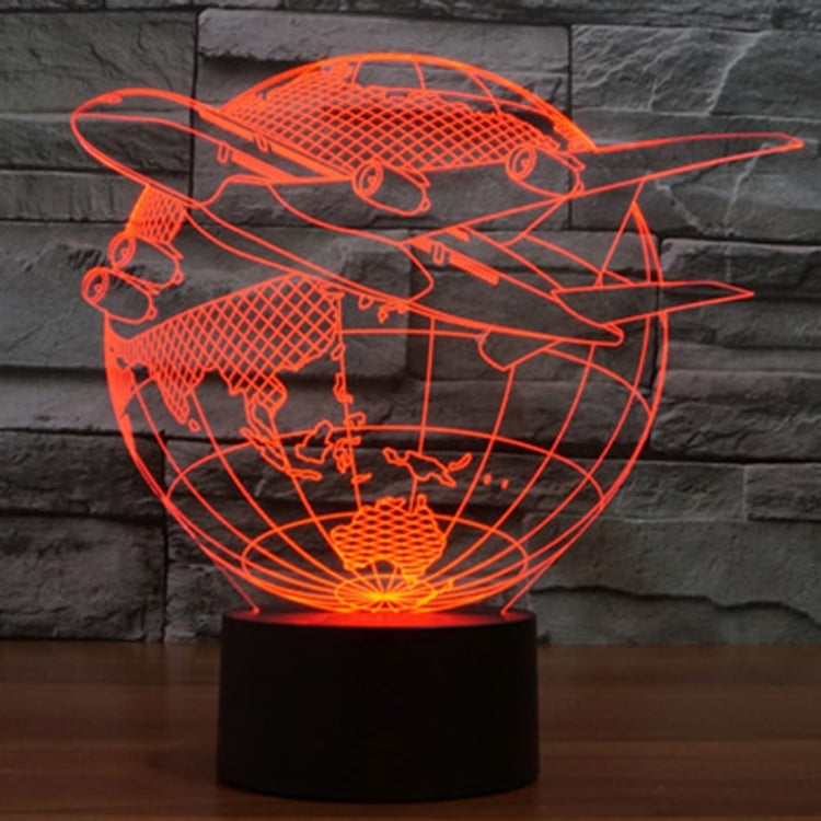 Fly out of Asia Style 3D Touch Switch Control LED Light , 7 Colour Discoloration Creative Visual Stereo Lamp Desk Lamp Night Light