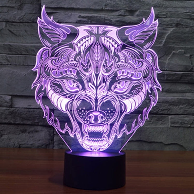 Leopard Shape 3D Touch Switch Control LED Light , 7 Colour Discoloration Creative Visual Stereo Lamp Desk Lamp Night Light