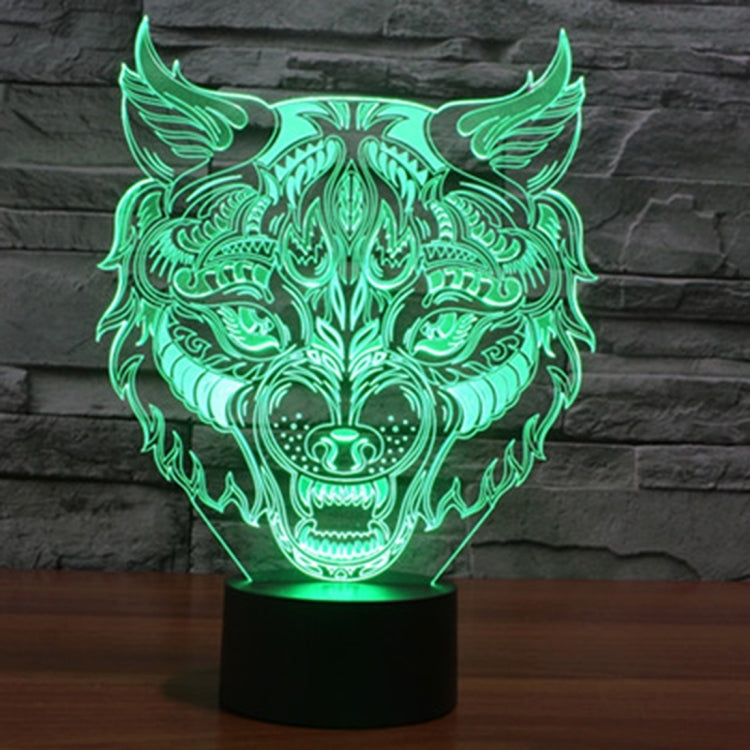 Leopard Shape 3D Touch Switch Control LED Light , 7 Colour Discoloration Creative Visual Stereo Lamp Desk Lamp Night Light