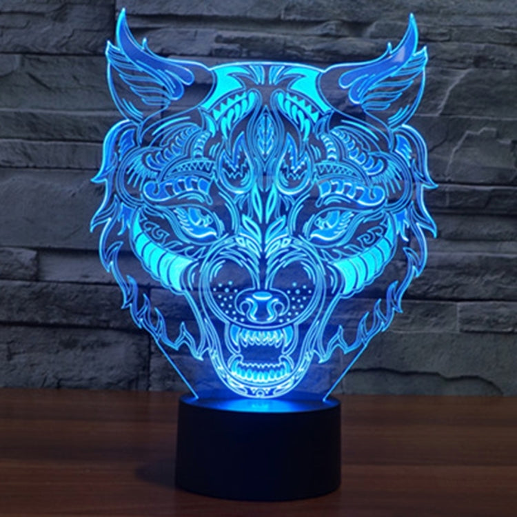 Leopard Shape 3D Touch Switch Control LED Light , 7 Colour Discoloration Creative Visual Stereo Lamp Desk Lamp Night Light