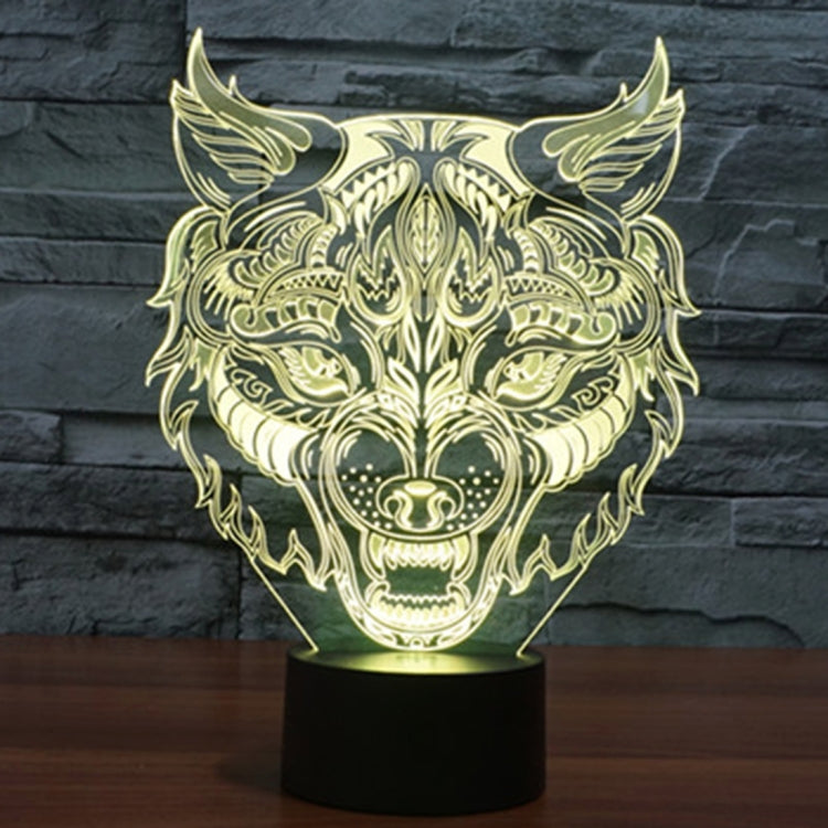 Leopard Shape 3D Touch Switch Control LED Light , 7 Colour Discoloration Creative Visual Stereo Lamp Desk Lamp Night Light
