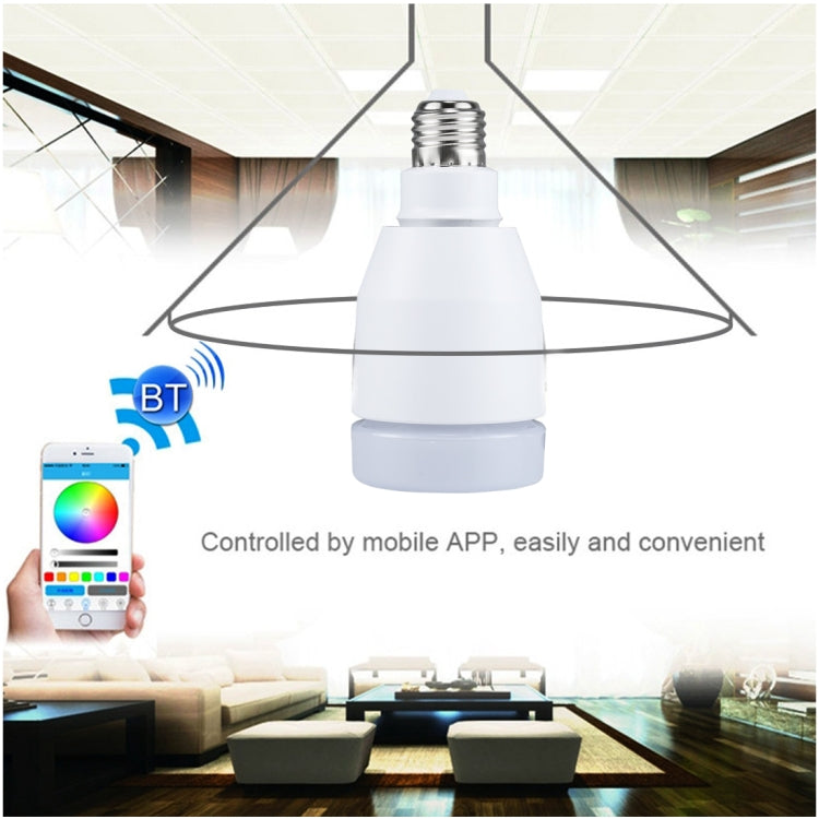 E27 7W Smart Bluetooth Speaker LED Music Bulb , Multi-function Energy-saving with Remote Control, Bluetooth Distance: 10m