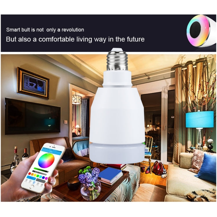 E27 7W Smart Bluetooth Speaker LED Music Bulb , Multi-function Energy-saving with Remote Control, Bluetooth Distance: 10m
