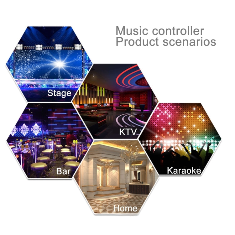SX-020 Sensitivety Regulation Music IR Controller with IR Remote Control, DC 12-24V(Black)