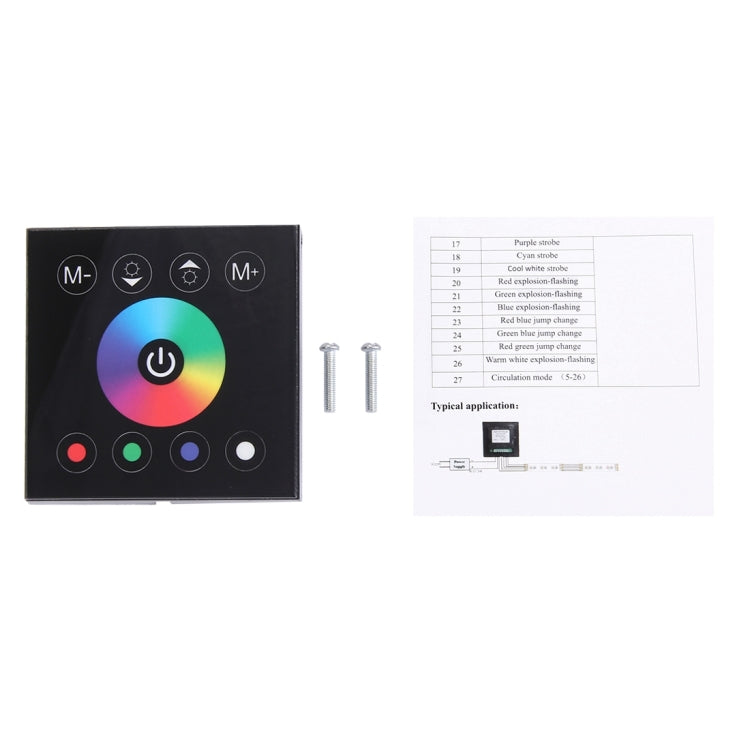 SX-M004 RGBW Double Board Touch Panel LED Remote Controller, DC 12-24V